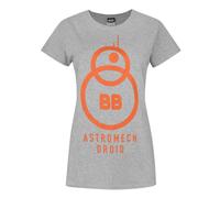 (Small) Star Wars Short Sleeved T-Shirt (Womens Grey)