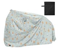 Small Starfish and Shells Light Blue Bike Covers Outdoor Uv Resistant Road Bike Cover Bikes Accessories