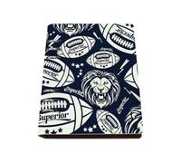 Small Stars and Bolts Footballs Notebook, Pu Leather Notebooks, Lined Paper Spiral Notebook A5 180Pages/90Sheets, A5 Note Book for Office, Writing Books for Women, University Stationery Journal Diary