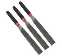Small Steel Needle Files Set (3-Piece) - 118mm Flat, Round & Half-Round Files for Stone, Glass, Hardened Steel, Tile and Jewelry Craft