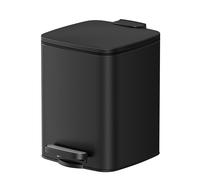 Small Steel Pedal Bathroom Bin, black