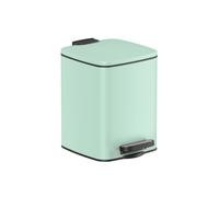 Small Steel Pedal Bathroom Bin, mint green / 23.9 x 19.3 x 25.5 cm