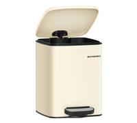 Small Steel Pedal Bathroom Bin, Sand Beige / 1.6 Gallons (6 L)
