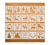 Small Stencils for Crafts, Reusable Painting Stencils Painting Crafts Templates for Wood, Fabric, Wall, Paper DIY Home Decor(20 Pcs Forests)