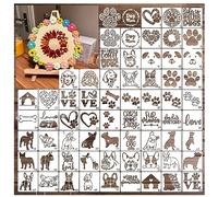 Small Stencils for Painting on Wood Burning Reusable, 3 Inch Reusable Stencil for Craft Ornament Paint Template Stencils for Wall Card Rock Wood Signs Coasters Canvas Home Decor (Dog)