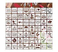 Small Stencils Set for Crafts, Reusable Painting Crafts Templates Include Journal Stencils Animals, Plants, Jungles, Father's Day, Mother's Day(Mother's Day)