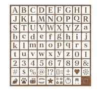 Small Stencils Set for Crafts, Reusable Painting Crafts Templates Include Journal Stencils Animals, Plants, Jungles, Father's Day, Mother's Day(Letter A)