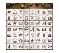 Small Stencils Set for Crafts, Reusable Painting Crafts Templates Include Journal Stencils Animals, Plants, Jungles, Father's Day, Mother's Day(Redemption)