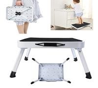 Small Step Stool Folding Step Ladder for Adults,Heavy Duty Caravan Steps with Wide Surface Non-slip Rubber Mat for Outdoor/Camping/Garden,Foldable Step up Max Weight 330lbs