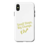 Small Steps Big Change Motivational Progress Quote Case for iPhone X/XS