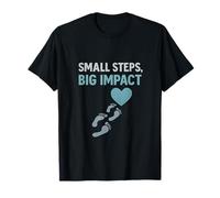 Small Steps Big Impact Volunteer Heart Footprints T-Shirt