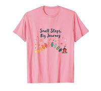 Small Steps, Big Journey: Inspiring Growth Path T-Shirt, Men, Pink, L