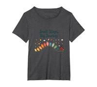 Small Steps, Big Journey: Inspiring Growth Path T-Shirt, Women's Plus, Dark Heather Grey, 2X