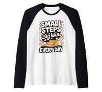 Small Steps Big Wins Every Day Special Ed Raglan Baseball Tee