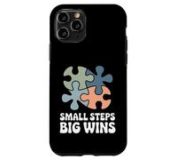 Small Steps Big Wins Retro Autism Awareness Puzzle Support Case for iPhone 11 Pro