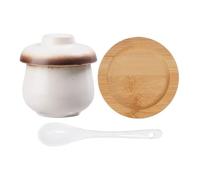 Small Stew Pot, Ceremic Soup Pot with Lid, 250ml Stock Pots Cooking Bowl for Chinese Steamed Egg, Soup and Dessert