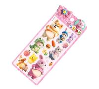 Small Stickers - Silicone Animal Belly Motifs Decorative Sticker | Mini 3D Relief Sticker for Water Cups Walls Guitar Suitcase Travel Luggage Notebook Envelopes Glasses Tablet Planner Diaries