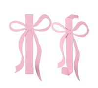 Small Sticky Hooks for Hanging Two Piece Bow Metal Hooks for Hanging On The Back of The Cabinet in Girl's Room Living Room Bathroom and Bedroom (18cm)