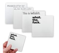 Small Sticky Notes, 4PCS Sticky Notes Set, Sticky Notes Novelty Office Supplies, Rude Posted Notes Desk Accessories Christmas Gifts, Funny Gifts for Friends Co-Workers Boss