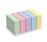 Small Sticky Notes 75 x 20mm, 5 Bright Color Index Tabs, 2500 Pcs Mini Self-Stick Notes, 25 Pack Sticky Note Markers for Reminders in Offices, Schools,Households,Classroom