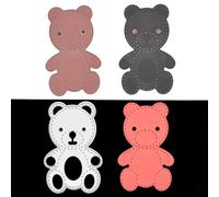 Small Stitch Patterned Teddy Bear Metal Cutting Die, Stencil, Card Making, Crafts, Scrapbooking, Photo Album, E1