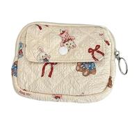 Small Storage Bag Floral Coin Pouches Makeup Bag Coin Purse Card Cartoon Wallet Change Lipstick for Girl Floral Purse Small Storage Lovely Quilted Change Cartoon Wallet