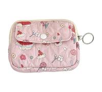 Small Storage Bag Floral Coin Pouches Makeup Bag Coin Purse Cartoon Wallet Change Lipstick for Girl Small Storage Change Purse Money Floral Wallet for Woman
