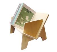 Small Storage Rack - Sloped Wood Book Rack, Mini Desktop Organizer, Small Book Stand | Multipurpose Storage Shelf for Books and Accessories, Wooden Desk Bookshelf for Home Office, Study, Living Room