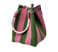 Small Striped Bucket Purse for Women Mini Beach Striped Bucket Bags