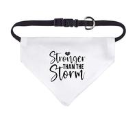 Small 'Stronger Than The Storm Motivational Text' Dog/Cat/Pet Bandana (PD00061375)
