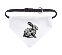 Small 'Stylised Rabbit' Dog/Cat/Pet Bandana (PD00064011)