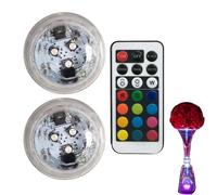 Small Submersible LED Light | Waterproof Tea Light,Flameless Underwater Lights with Remote Control, Decorative Fish Bowl Small Lamps Battery Powered for Event Decor, Pools, Spas