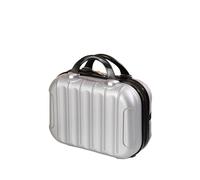 Small Suitcase 14 Inch Cosmetic Case Small Tote Bag Portable Travel Suitcase Toiletry Bag Travel Women's Storage Box(Silver Gray)