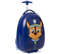 Paw Patrol Chase Kids Suitcase | Navy Blue Cabin Bag for Boys | Carry On Trolley with Extendable Handle | Police Dog Cop Small Hard Cover Holiday Case | Fun Travel Merchandise Gift for Children