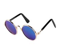 Small Sunglasses Pet Sunglasses Eye Protection Round Frame Fashionable and Handsome Creative Pet Supplies (Black Transparent Color)(Color,8 * 3cm)