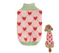 Small Sweater for Dog,Dog Sweater Coat - Knit Puppy, Winter Coat Turtleneck Pullover, Heart Clothes for Small Cats & Dogs