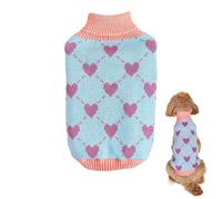 Small Sweater for Dog | Pet Clothes Dog Sweater | Knit Puppy, Winter Coat Turtleneck Pullover, Heart Clothes for Small Cats & Dogs