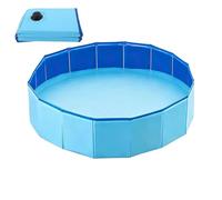 Small Swimming Pool for Children, Portable Folding Non-Slip Bath Basin 120 x 30 cm - Foldable Pool for Dogs - for Children Puppies Cats Pets Patio Garden Home Outdoor