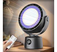 Small Table Fan, Personal Fans with Hook and Digital Display, Type-C Charging, 6 Speeds Strong Airflow Cooling, Wall-Mounted Portable Fans for Bedroom, Home, Office, Kitchen, Camping, Travel