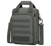 Small Tactical Messenger Bag for Men Briefcase Switch Bag Small Courier Shoulder Bags, Laptop Bags Heavy Duty MOLLE Shoulder Bags Handbag for Work, Travel, Camping, Hiking, Commute (Grayish Green)