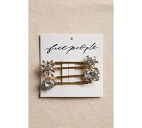 Small Talk Barrette Set at Free People in Gold - female