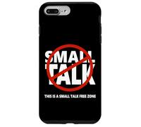 Small Talk Free Zone Funny Introvert Joke Sarcastic Quote Case for iPhone 7 Plus/8 Plus