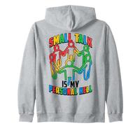 Small Talk Is My Personal Hell Neurodiverse Autism Awareness Zip Hoodie