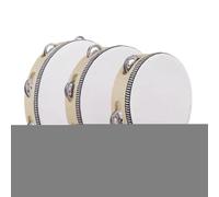 Small Tambourine Set, 3-Piece Hand Drums, Portable Musical Instruments, Educational Rhythm Tools, Percussion Set for Adult, Kids, Beginners, School Events, Music Education, Metal and Wooden