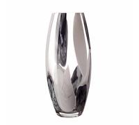 Small Taper Vase in Clear, Grey and Black (Storm Cloud) (h-25cm)