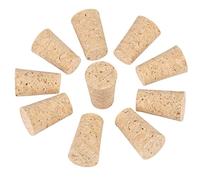 Small Tapered Wine Bottle Corks, Natural Stopper Wood Corks for Wine Straight Bottle Corks Crafts Replacement Corks, for Assorted Wine Beer Winemaking Bottles 10 Packs 20 * 15 * 35mm