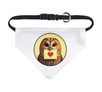 Small 'Tawny Owl Love Note' Dog/Cat/Pet Bandana (PD00063855)