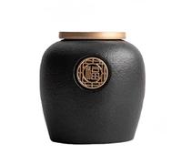 Small Tea Coffee Sugar Canisters Black Tea Coffee Sugar Canisters Ceramic Tea Canister Tea Caddy Storage Jars Decorative Tea Cans for Home Kitchen