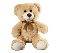 Small Teddy Bear, Soft Plush Stuffed Bear with Bow Plush Toy, Khaki | Cuddly plush touch, charming bow design, versatile pillow/decor, ideal for all ages