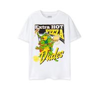 (Small) Teenage Mutant Ninja Turtles Short Sleeved T-Shirt (Mens White)